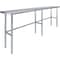 Amgood 18 in. x 96 in. Open Base Stainless Steel Metal Table WT-1896-RCB-Z - alternate 1